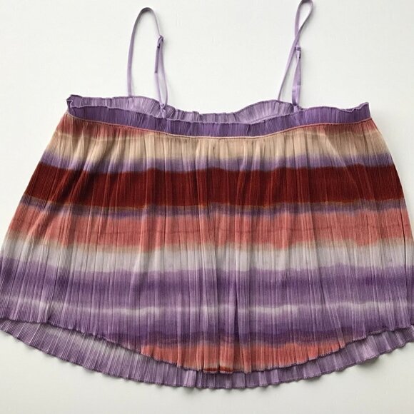 MADEWELL by J Crew Textured Micropleat Tank Top in Ombré Rainbow adjustable XL - Picture 11 of 16
